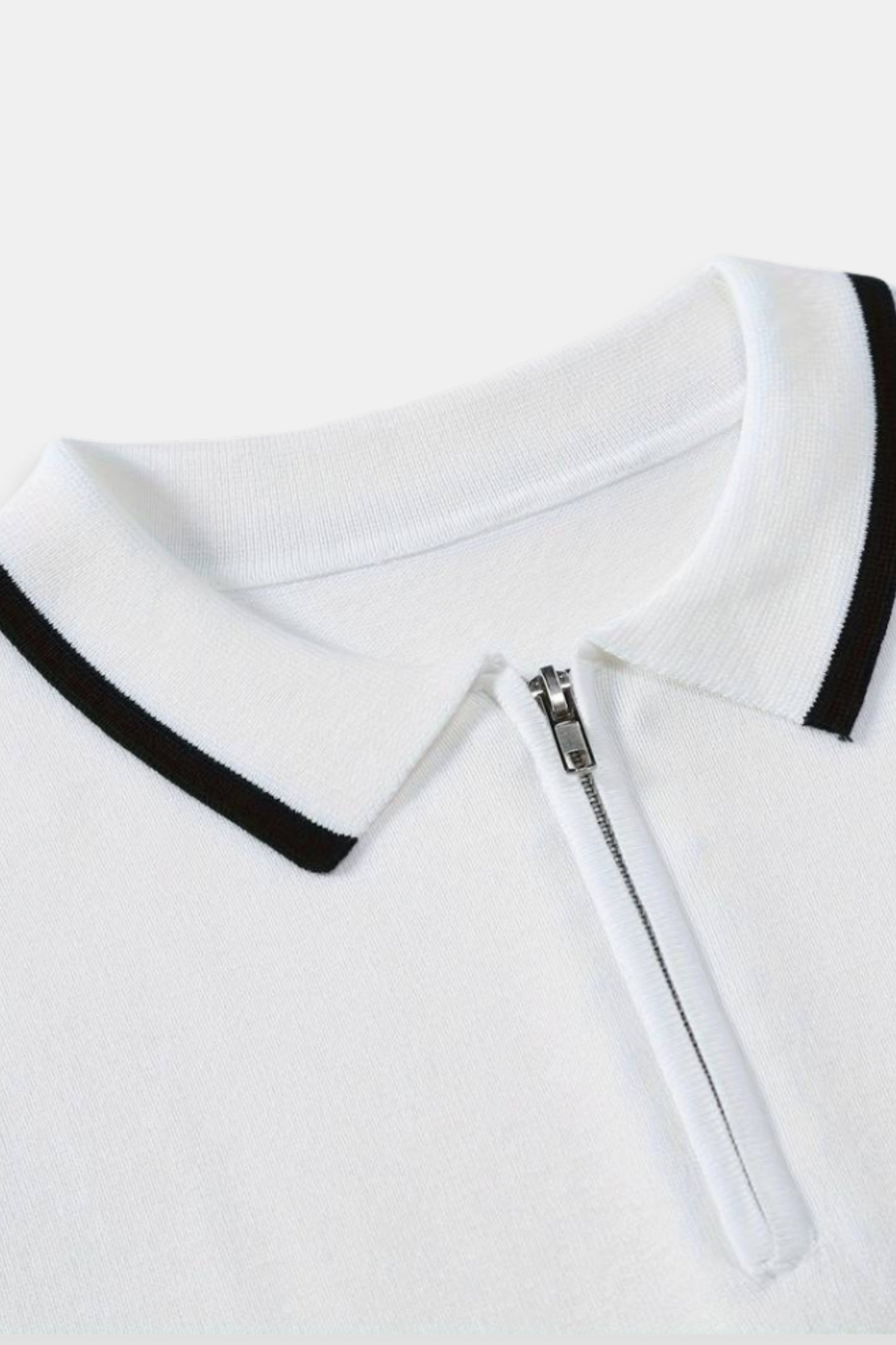NOBA Knitted Quarter Zip Golf Polo