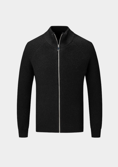 100% Merino Wool ZIPPED CARDIGAN